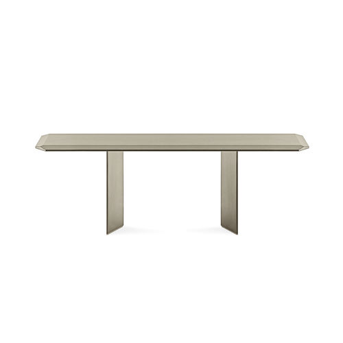 Table contemporaine - DOLM PLUS - Gallotti&Radice - en verre / avec piètement en bois / rectangulaire
