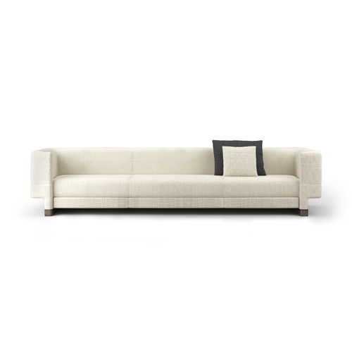 Canapé contemporain - ELISSA - Gallotti&Radice - en tissu / en cuir / avec revêtement amovible