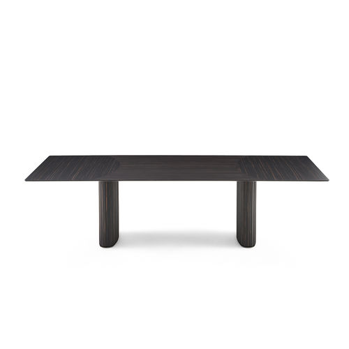 Table contemporaine - SHIRO - Gallotti&Radice - en bois / en marbre / avec piètement en bois massif