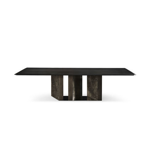 Table contemporaine - PLATIUM W - Gallotti&Radice - en frêne / avec piètement en marbre / rectangulaire
