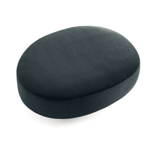 Pouf contemporain - AUDREY POUF - Gallotti&Radice - en tissu / en cuir / ovale