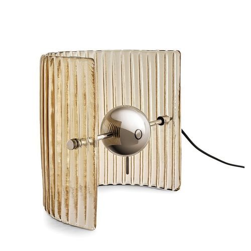 Lampe de table - BONFIRE STRIPES - Gallotti&Radice - en chrome / en verre / contemporaine