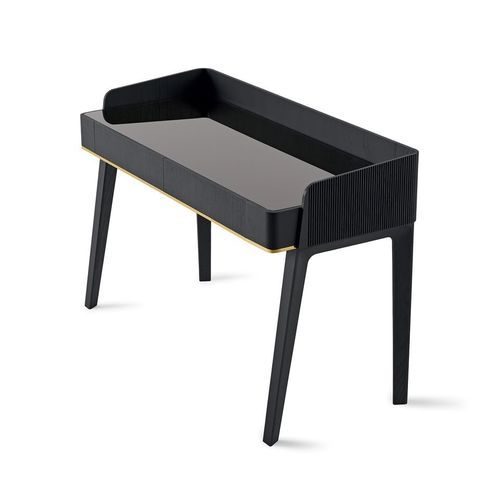 Meuble secrétaire contemporain - SOHO - Gallotti&Radice - en frêne / en laiton / en verre