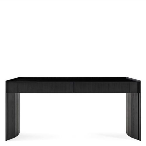 Console contemporaine - ATHUS - Gallotti&Radice - en verre / avec piètement en frêne / rectangulaire