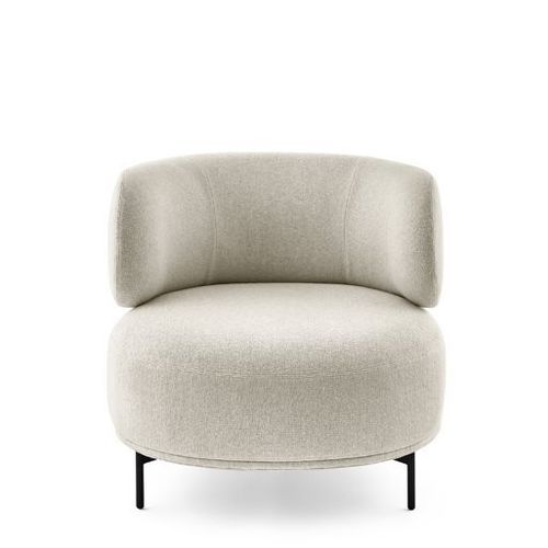 Fauteuil contemporain - AKIKO LOUNGE - Gallotti&Radice - en tissu / en cuir / en métal