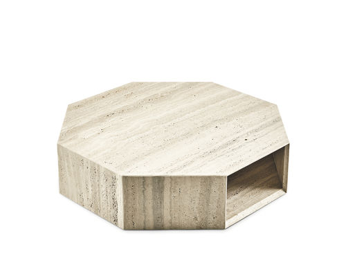 Table basse design original - PRISM LOW - Gallotti&Radice - en verre / en bois / en aluminium