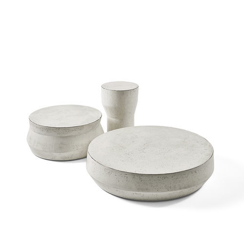 Table basse contemporaine - Drummers - Gallotti&Radice - en polyuréthane / avec piètement en polyuréthane / ronde