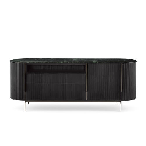 Buffet contemporain - KUMI - Gallotti&Radice - en bois teinté / en marbre / avec tiroirs