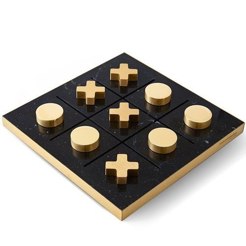Table de jeu pour enfant contemporain - Tip Tap Toe - Gallotti&Radice - résidentiel / en laiton brossé / en marbre