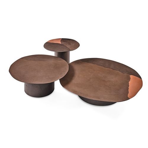 Table basse contemporaine - Re-verre - Gallotti&Radice - en verre / en matières recyclées / avec piètement en verre