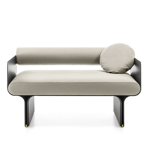 Canapé contemporain - Stami Loveseat - Gallotti&Radice - en tissu / en cuir / avec accoudoirs