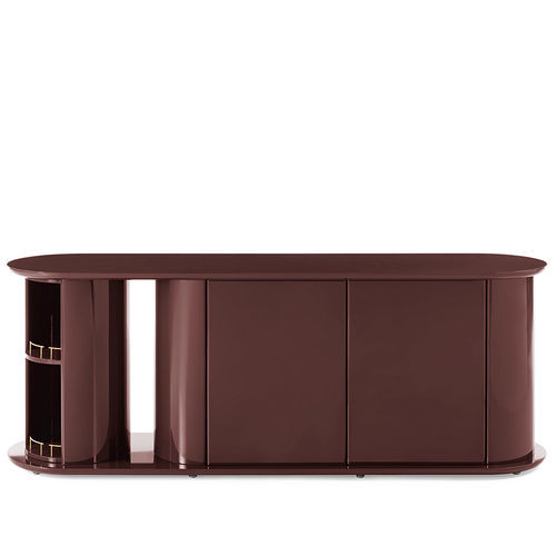 Buffet contemporain - HIDE&SEEK DOOR - Gallotti&Radice - en laiton / en bois laqué brillant / en bois laqué