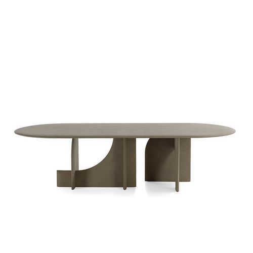 Table contemporaine - SELCE-T - Gallotti&Radice - en pierre naturelle / avec piètement en pierre naturelle / ronde