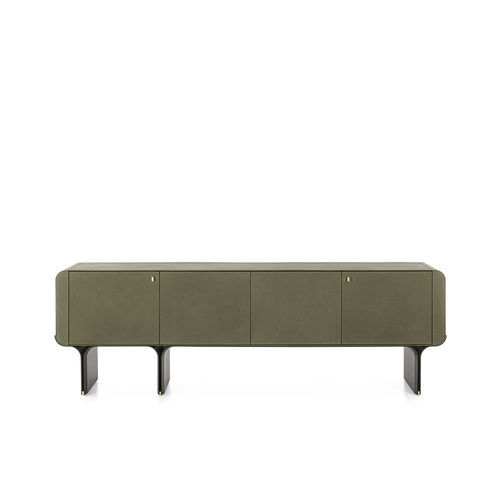 Buffet contemporain - STAMI SIDEBOARD - Gallotti&Radice - en laiton / en cuir / en bois