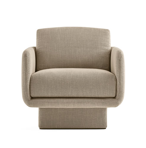 Fauteuil contemporain - LILAS  - Gallotti&Radice - en tissu / en cuir / en bois