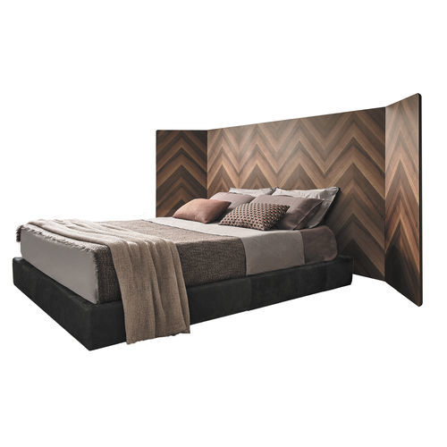 Lit double - EVE - Gallotti&Radice - contemporain / tapissé / avec tête de lit