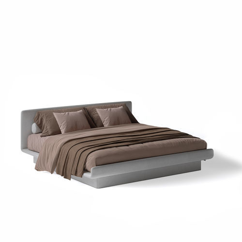 Lit double - LILAS - Gallotti&Radice - contemporain / tapissé / avec tête de lit tapissée
