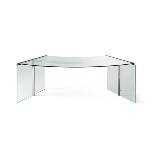 Bureau sur pied - President Junior - Senior - Gallotti&Radice - contemporain / en verre trempé / courbé