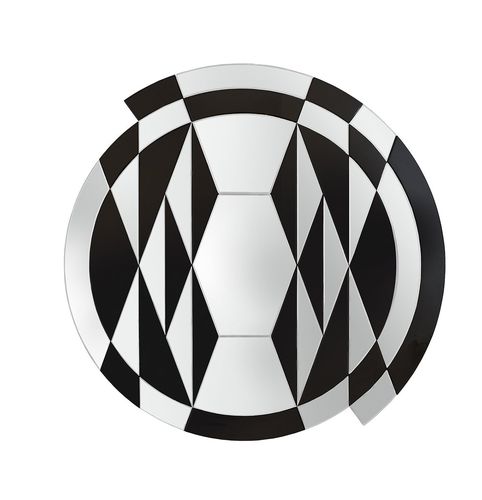 Miroir mural - BLACK&WHITE BEAT - Gallotti&Radice - contemporain / rond / noir