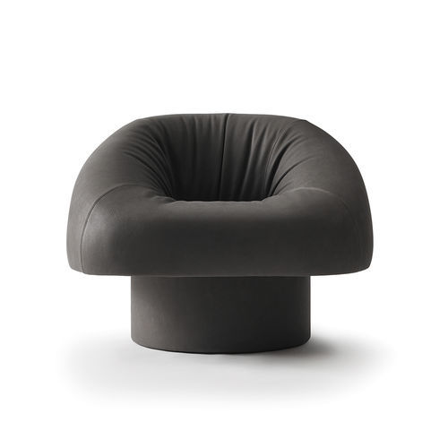 Fauteuil contemporain - OLIVIA - Gallotti&Radice - en cuir / en tissu / en bois