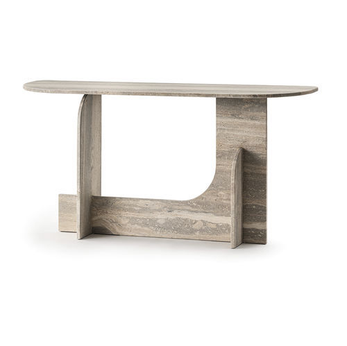 Console contemporaine - Selce Console - Gallotti&Radice - en marbre / en pierre naturelle / avec piètement en pierre