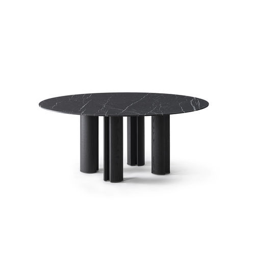 Table contemporaine - SIMPÒDIO W    - Gallotti&Radice - en cristal / en marbre / avec piètement en frêne