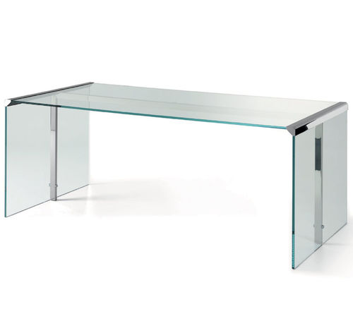 Bureau contemporain - PRESIDENT SCRIVANIA/DATTILO - Gallotti&Radice - en inox / en verre / multimédia