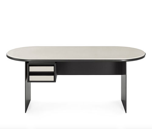 Bureau sur pied - SENSEI - Gallotti&Radice - moderne / en métal laqué / en cuir