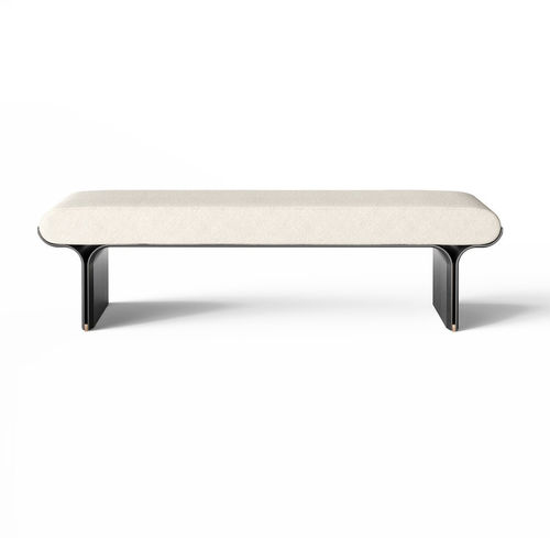Banquette contemporaine - STAMI - Gallotti&Radice - en tissu / en bois laqué / en cuir