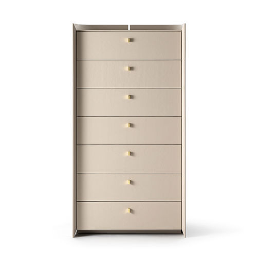 Commode moderne - SUNSET SETTIMANALE - Gallotti&Radice - bois / en laiton / en cuir