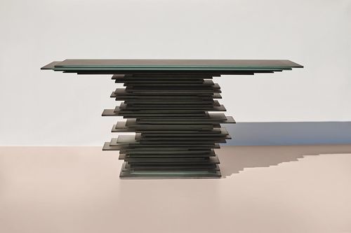 Console design original - ELEGE - Gallotti&Radice - en verre / avec piètement en verre / rectangulaire