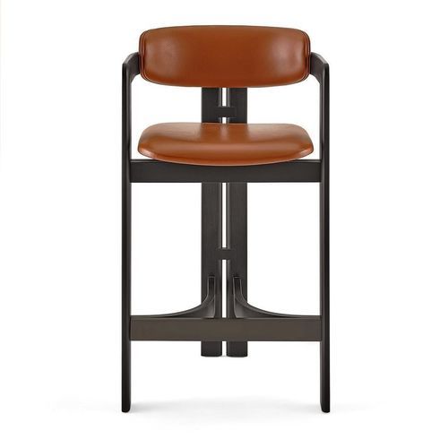 Tabouret contemporain - 0419 - Gallotti&Radice - en bois courbé / avec piètement en frêne / avec repose-pieds