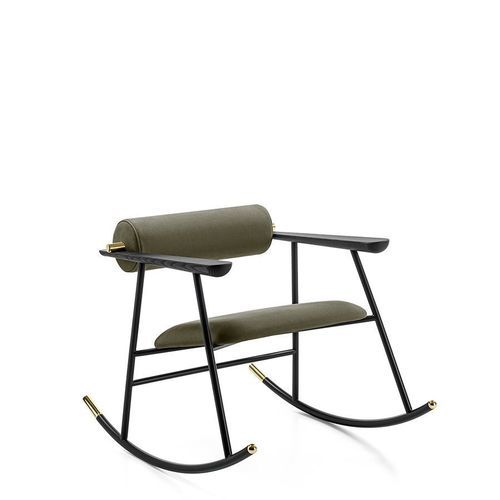 Fauteuil à bascule - LOULOU ROCK - Gallotti&Radice - contemporain / en cuir / en mousse de polyuréthane