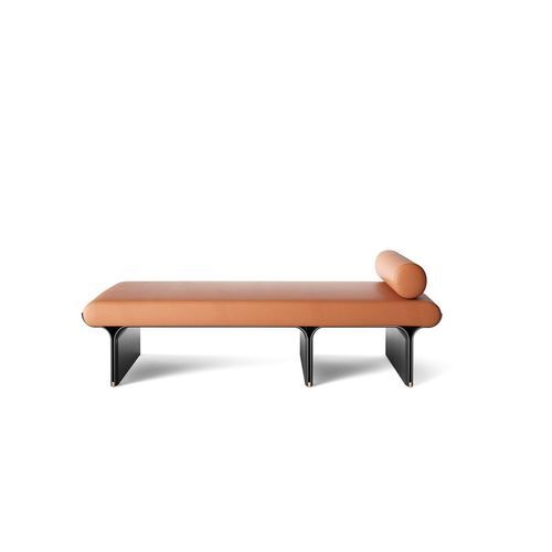 Méridienne moderne - STAMI DAYBED - Gallotti&Radice - en tissu / en bois exotique / en mousse de polyuréthane