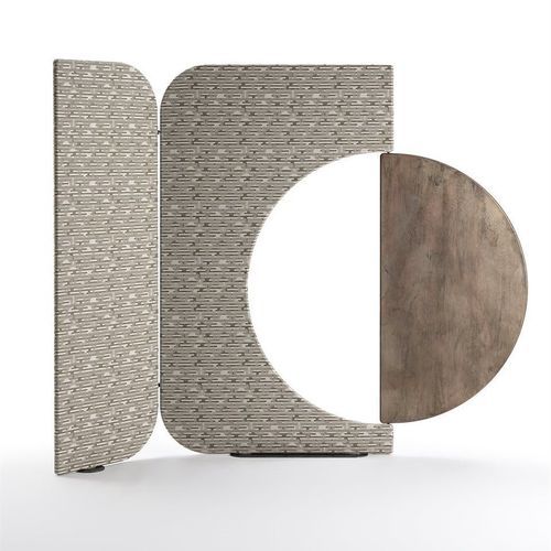 Séparateur d'espace en métal - ENSO - Gallotti&Radice - en tissu / en métal laqué / argenté