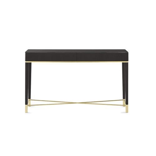 Console contemporaine - TAMA - Gallotti&Radice - en verre trempé / avec piètement en frêne / rectangulaire