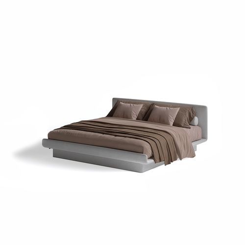 Lit deux places - LILAS - Gallotti&Radice - contemporain / tapissé / en bois