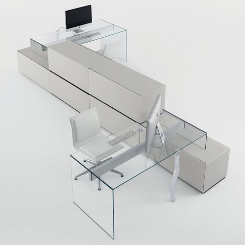 Bureau sur pied - AIR 1 UP/1 UP S - Gallotti&Radice - contemporain / en aluminium / en aluminium anodisé