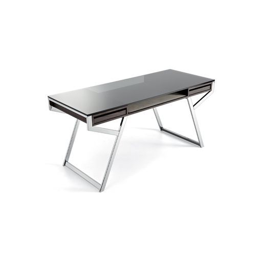 Bureau sur pied - LU&Igrave; - Gallotti&Radice - contemporain / en acier inoxydable / en acier inoxydable poli