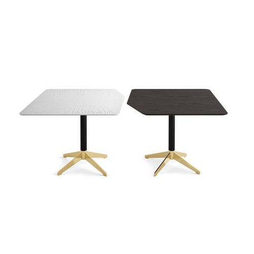 Table basse moderne - ZEN LOW - Gallotti&Radice - en frêne / avec piètement en aluminium anodisé / rectangulaire