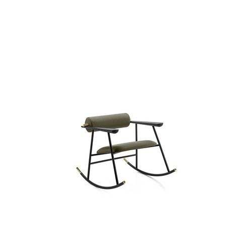 Fauteuil moderne - LOULOU ROCK - Gallotti&Radice - en cuir / en mousse de polyuréthane / en tissu