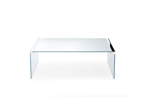 Table basse contemporaine - T 33 - Gallotti&Radice - en verre / en verre trempé / en acier inoxydable