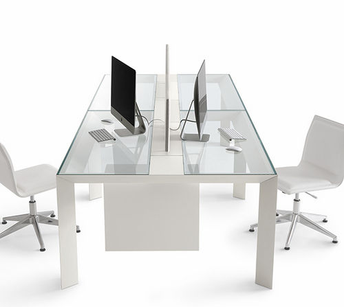 Bureau pour open space - KOY - Gallotti&Radice - contemporain / en chêne / modulable