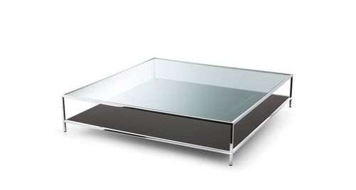 Table basse contemporaine - FARADAY - Gallotti&Radice - en verre / en acier inoxydable / rectangulaire