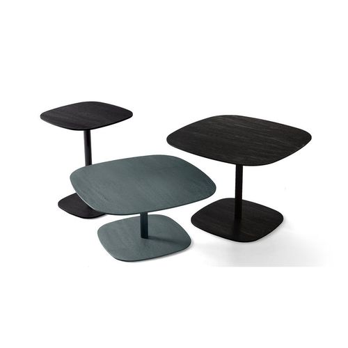 Table d'appoint contemporaine - CHANTAL - Gallotti&Radice - en aluminium brossé / avec piètement en aluminium / carrée