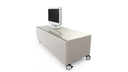 Meuble TV contemporain - AIR WHEEL - Gallotti&Radice - avec roulettes / en bois / en bois peint