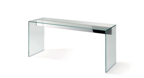 Console contemporaine - AIR - Gallotti&Radice - en verre / en verre trempé / en acier inoxydable