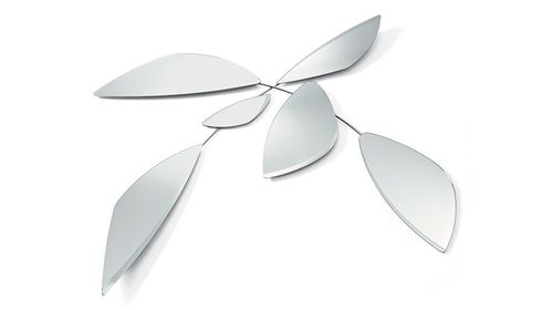 Miroir mural - LEAF - Gallotti&Radice - design original / en métal / horizontal