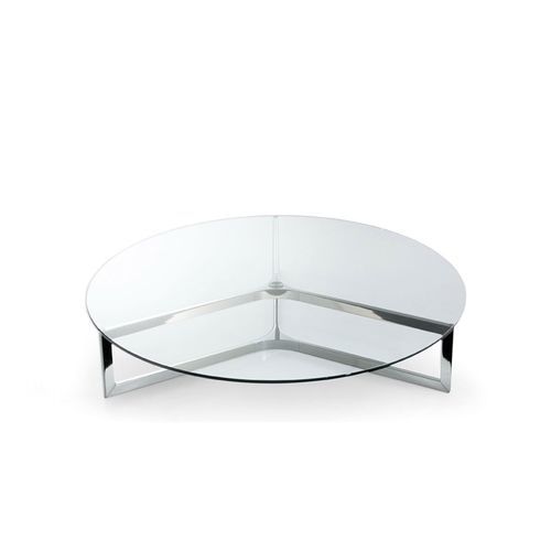 Table basse contemporaine - RAJ - Gallotti&Radice - en verre / avec piètement en acier inoxydable / avec piètement en métal laqué