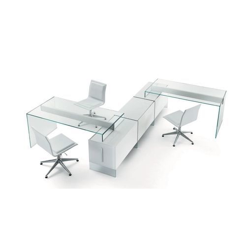Bureau pour open space - AIR 1 - Gallotti&Radice - sur pied / contemporain / en verre